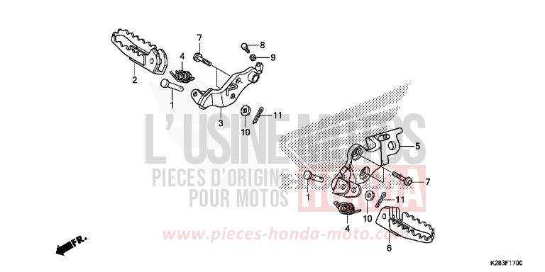 MARCHE de CRF125F "Petites Roues" EXTREME RED (R292) 2019
